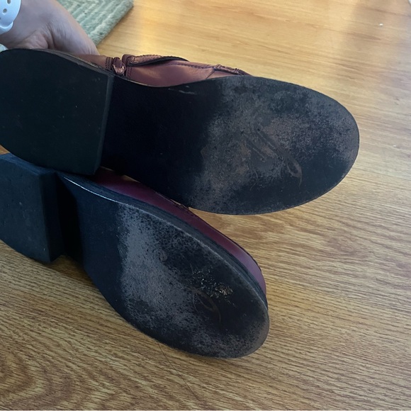 Free People Burgundy Leather Ankle Boots - Picture 5 of 5